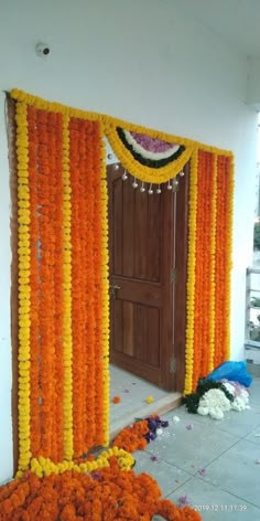 Traditional Marigold Door Frame Decoration