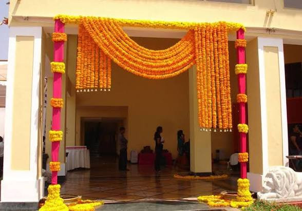 Premium Marigold Entrance Decoration